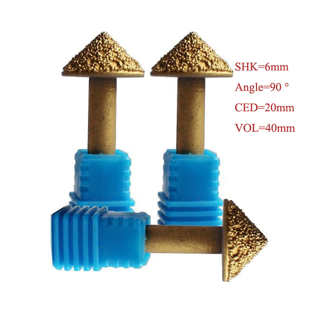 6mm Diamond Router Bits CNC Carving Tools for Glass Stones