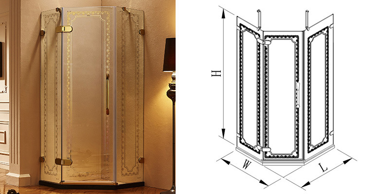 2016 Luxury Ya Song Series Bathroom Sliding Glass Shower Room Cabin Furniture (OP32-D31RA-X)