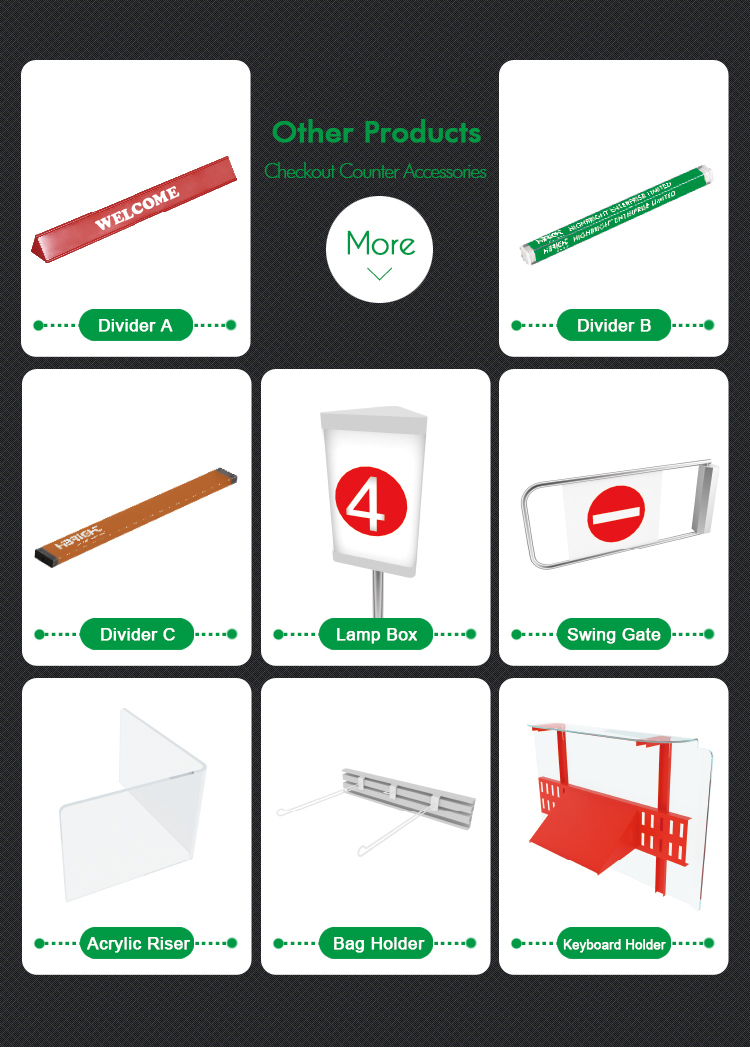 Supermarket Cash Tables Checkout Counter with Belt