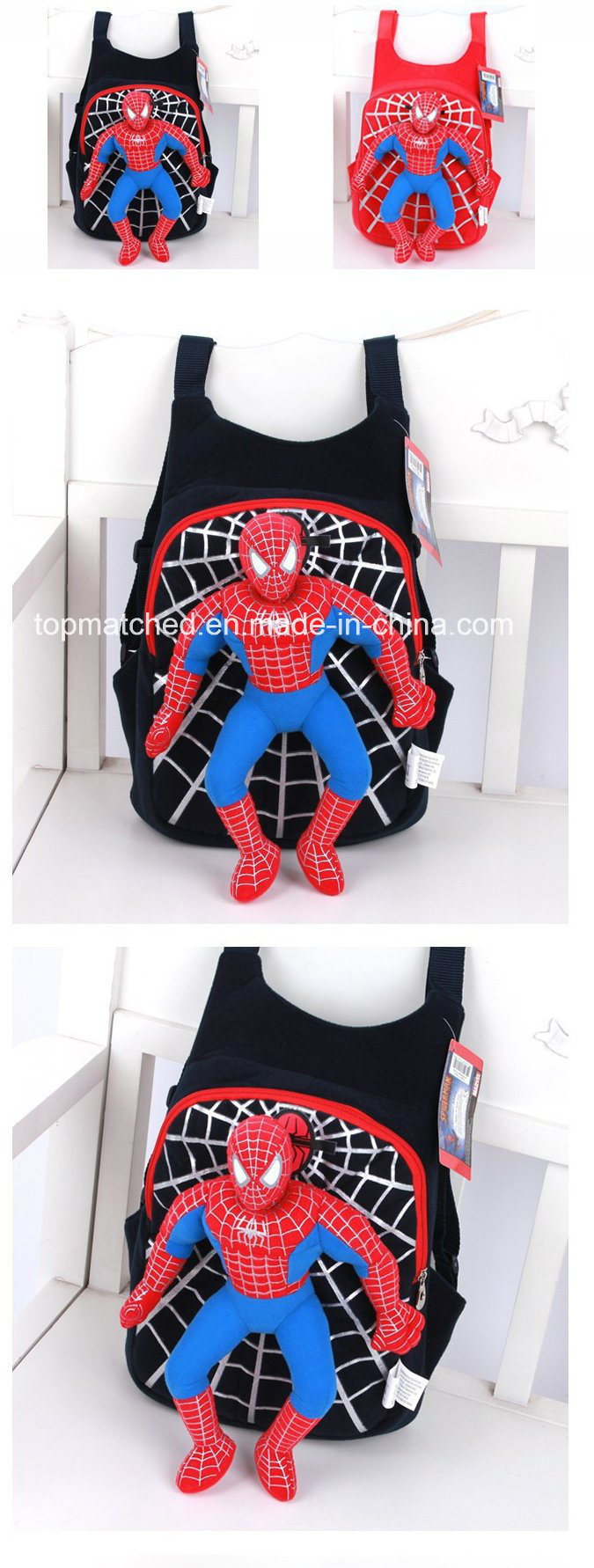 Cute 3D Spiderman School Backpack Boys Kids Children Cartoon School Bag Child Escolar Mochilas