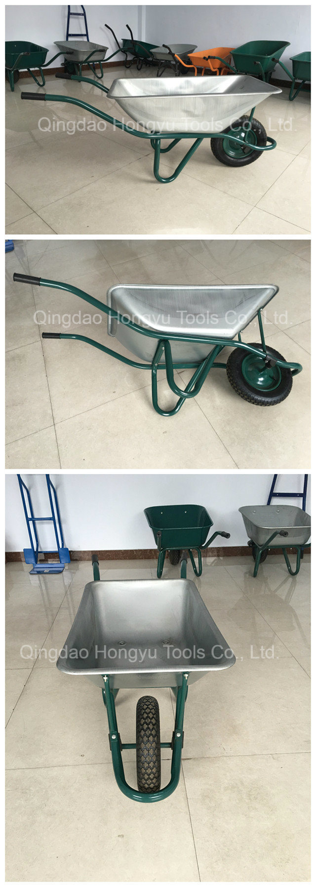 Heavy Duty Construction and Garden Tool Wheelbarrow for Portugal