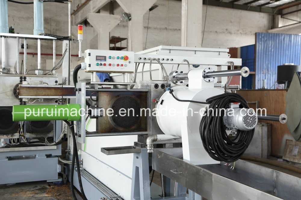 Double Stage Plastic Granulating Machine with PLC Touch Screen