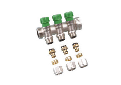 Two-Way Brass Manifold for Water Pipe