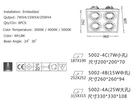 Ceiling Recessed LED COB Aluminum Spot Light (LFL-COB6106)