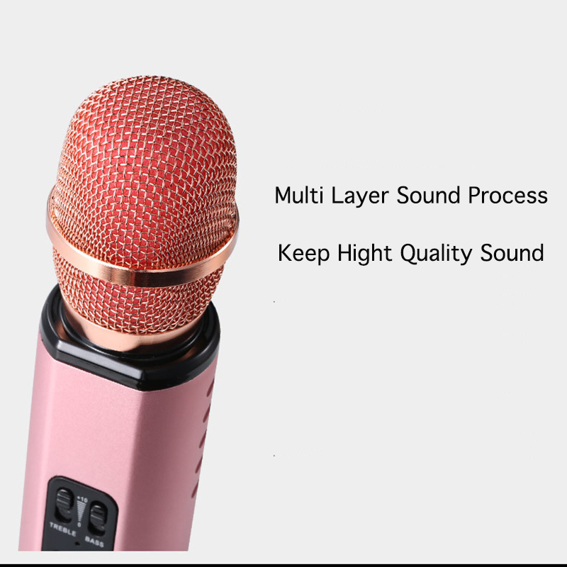 K6 Wireless Microphone Condenser Karaoke Microfone Record Music Metal Mikrofon Mic Bluetooth Speaker for Phone Computer Pk Ws858