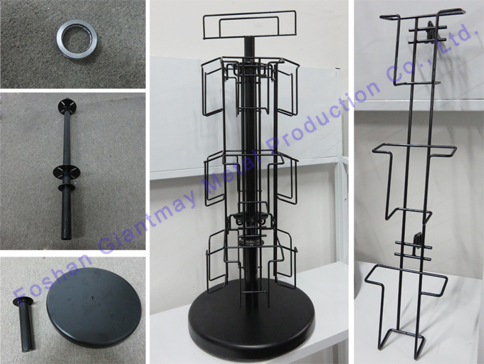 Promotion Rotating Counter Top Metal Wire Spinner Greeting Card Display Rack