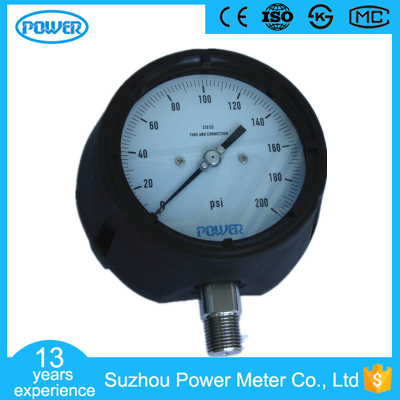 115mm Safety Type Phenolic Resin Pressure Gauge Manometer