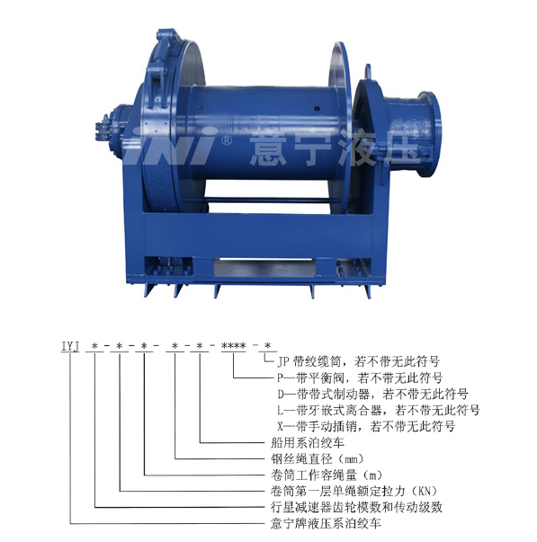 Iyj-C Marine & Construction Anchor Hydraulic Mooring Winch