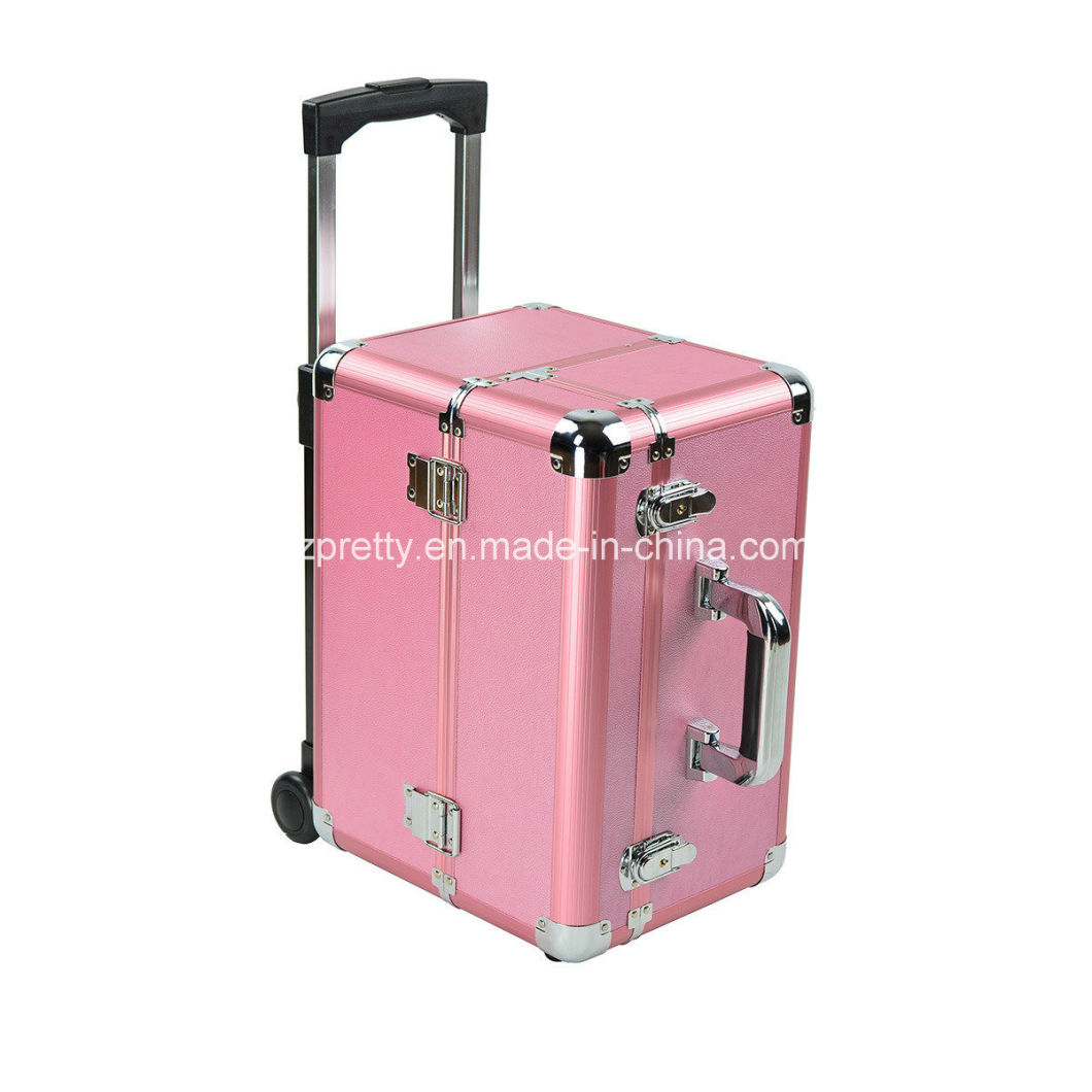 Professional Aluminum Trolley Beauty Case