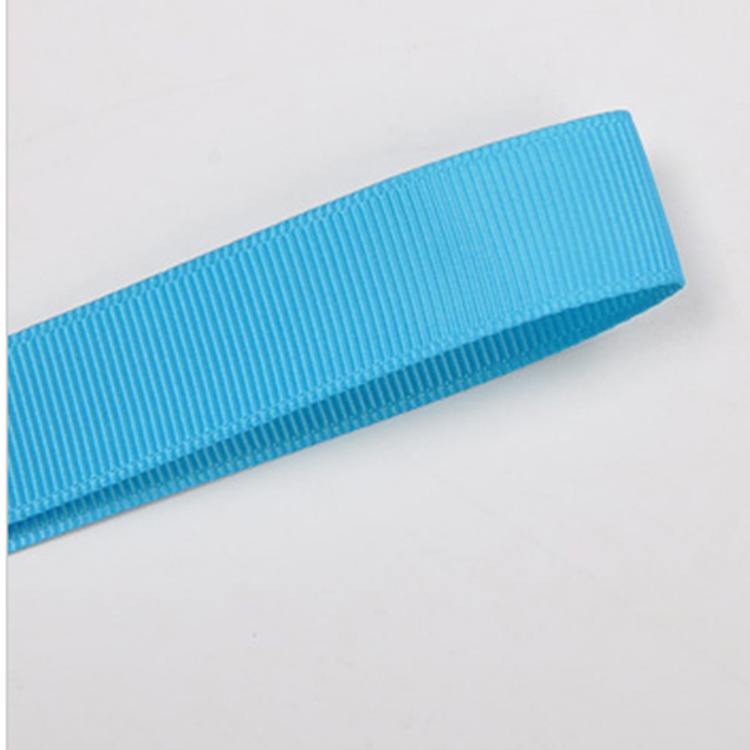Wholesale Light Blue Polyester Grosgrain Tape for Garment Decoration