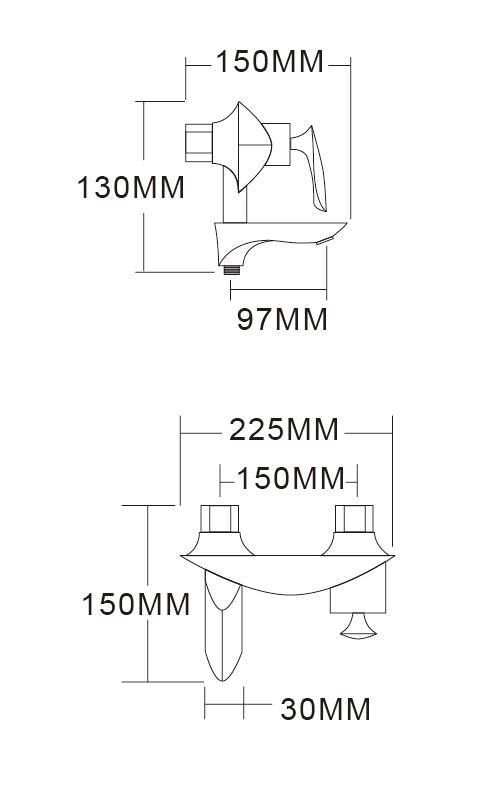 New Design Single Handle Zf-0130 Brass Shower Set