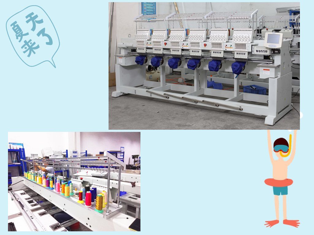 Wonyo 6 Head Computer Embroidery Machine for Cap /Flat Embroidery