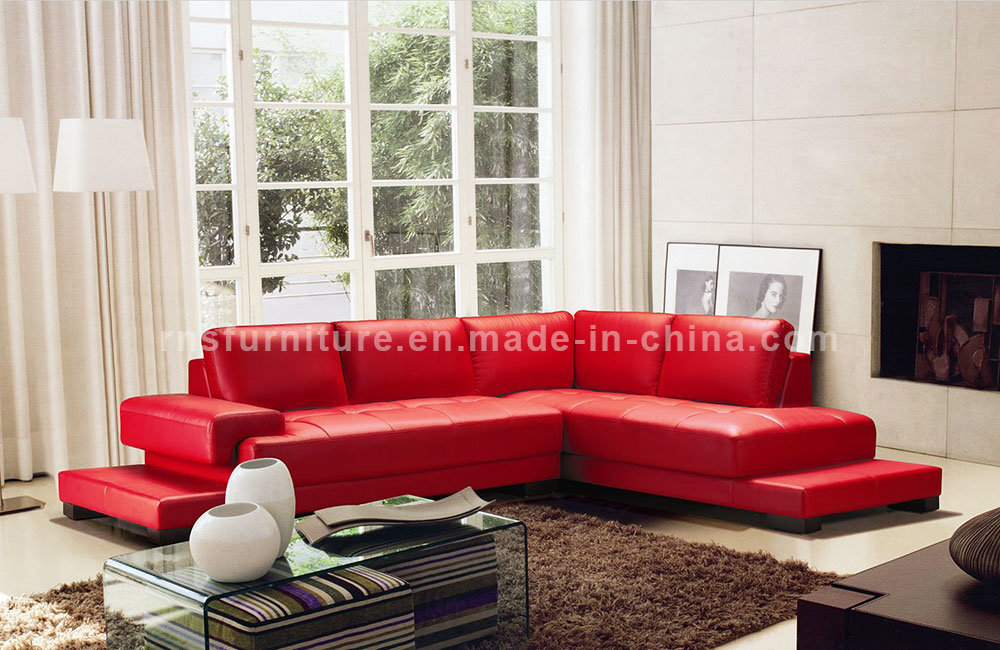 Hot Sale Traditional Sectional Leather Sofa for Living Room 6055