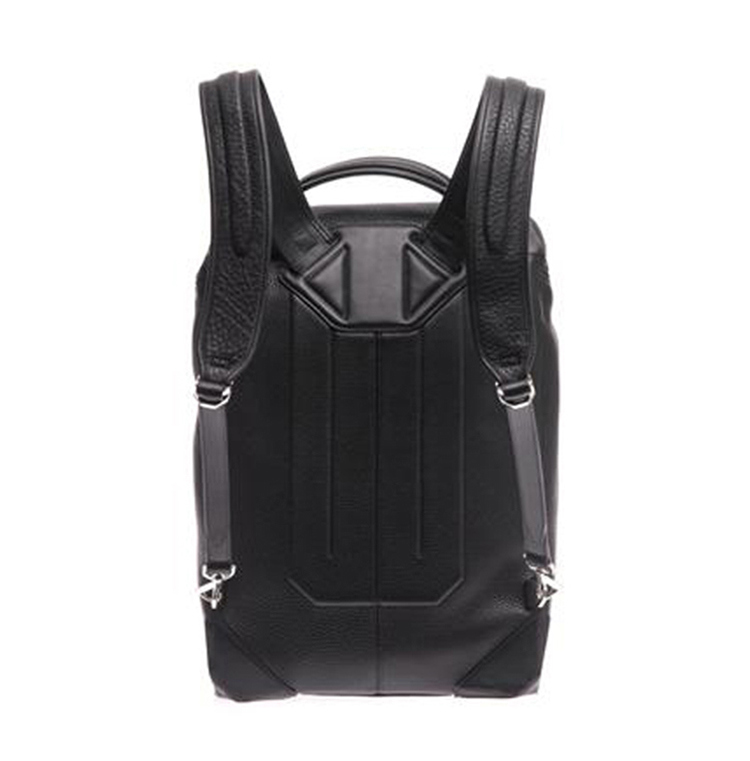 OEM High End Black Full Grain Leather Laptop Bag School Backpack Bag