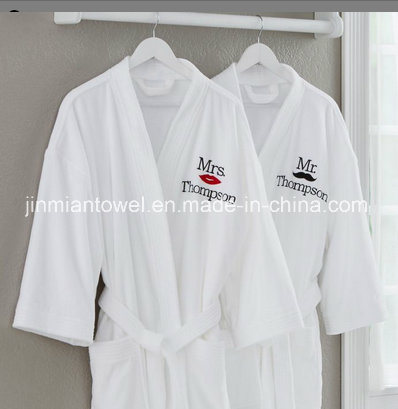 Long Sleeve Comfortable Waffle/Terry Cloth Bath Robes