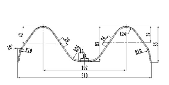 310mm Highway Guardrail Roll Forming Machine Highway Protection Fence