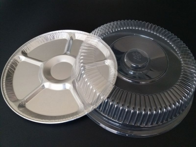 18inch Round Aluminum Foil Serving Tray for Kitchen Use