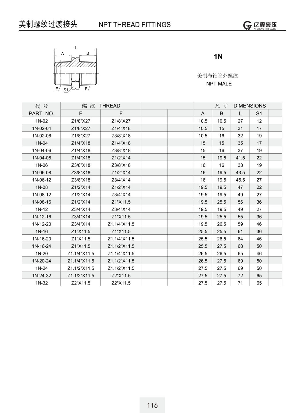 Stainless Steel/Carbon Steel/Steel/Brass Tube Adapter Pipe Fittings