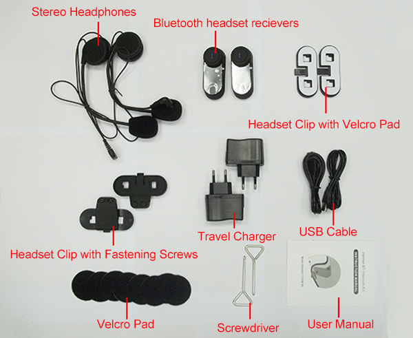 Motorcyle Bluetooth Intercom for Mobile and MP3