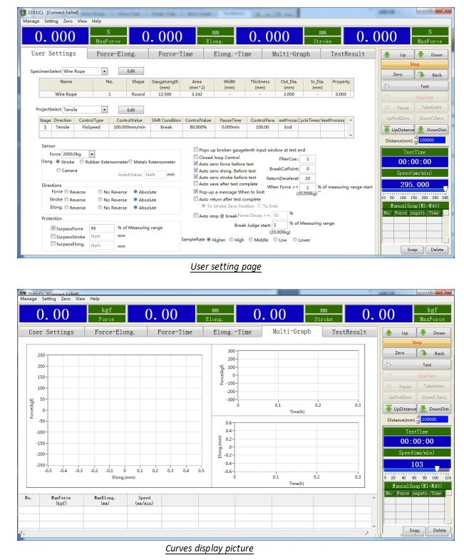 Microcomputer Type Long Travel Tensile and Compression Test Machine