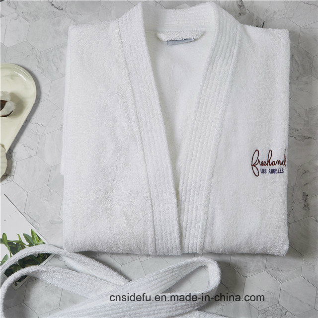 5 Star Hotel Kimono Collar 100% Cotton Terry Bathrobe Men