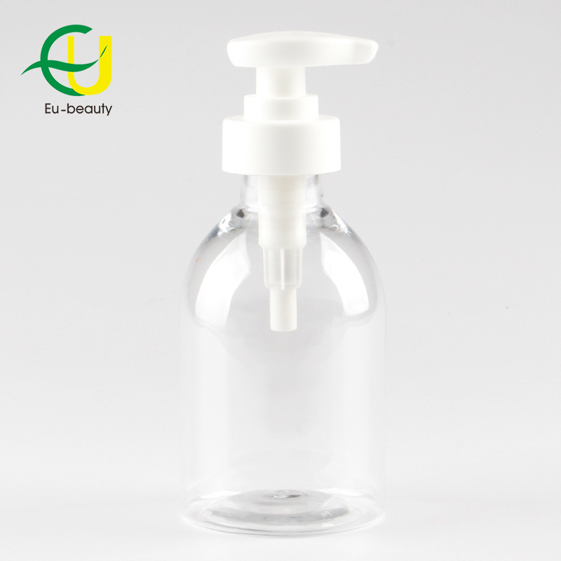 250ml Clear Pet Bottle with 28/400 Lotion Pump