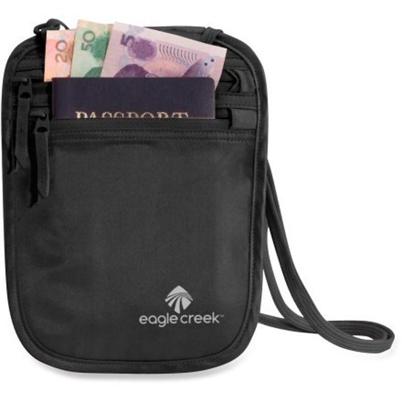 Polyester Adjustable Neck Strap Profect Wallet Bag for Travelling