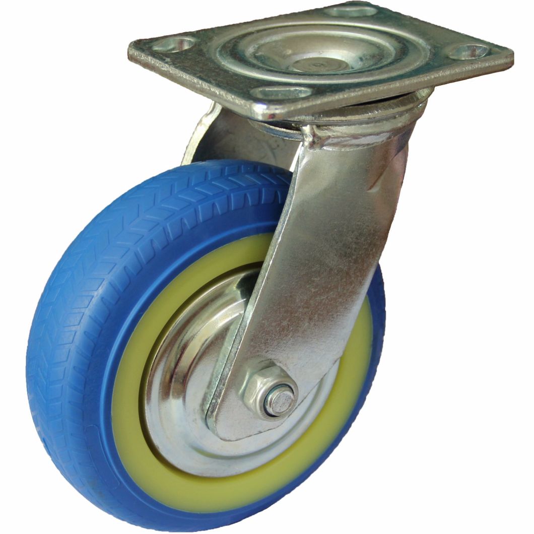 4/5/6/8 Inch Blue TPR Caster Wheels for Trolley (Swivel)