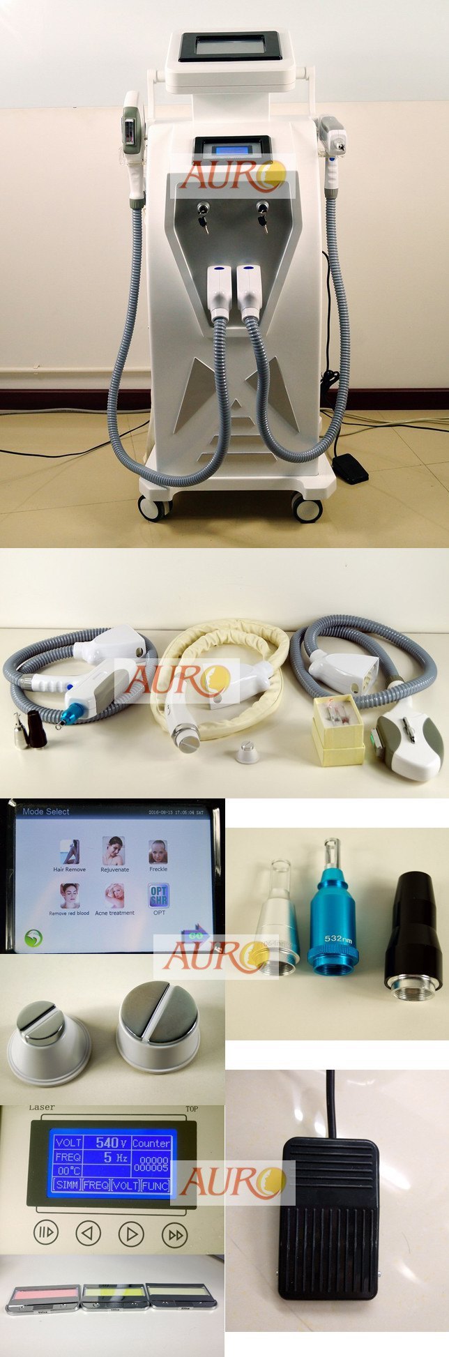 3 in 1 Opt Shr Laser Hair Removal IPL Beauty Equipment