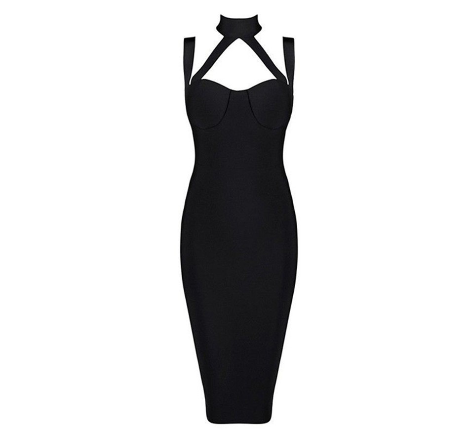 Halter Slip Show Thin Cocktail Dress