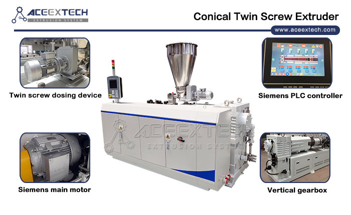 Plastic Twin Screw PVC Extruder Pipe Production Extrusion Making Machine/UPVC CPVC Water&Drainage&Electric Conduit Tube Manufacturing Extruding Machine