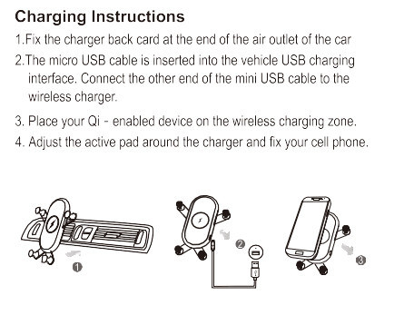 10W Car Wireless Charger Mount with Phone Holder Function for Iphonex and Other Qi Enabled Devices