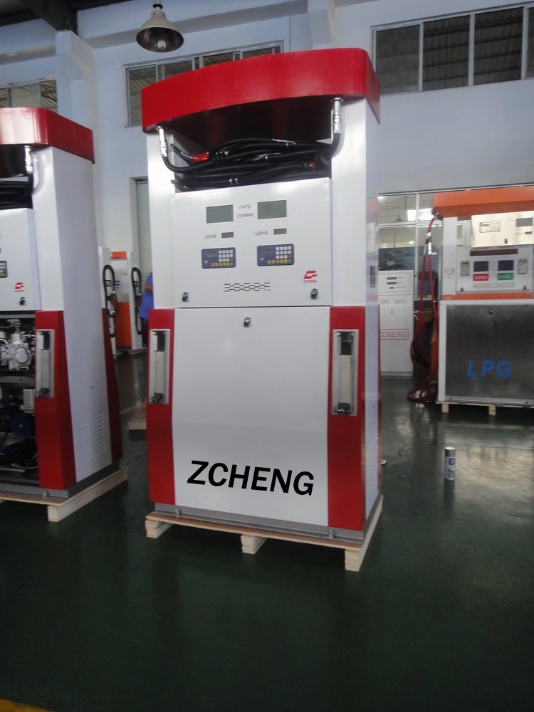 Zcheng Red Color Benett Fuel Dispenser Double Pump