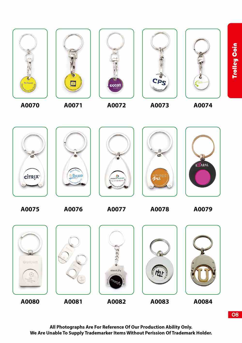 Custom Shopping Trolley Token Coin for Promotion