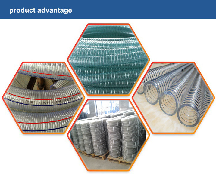 PVC Reinforced Flexible Hose with Stainless Steel Wire