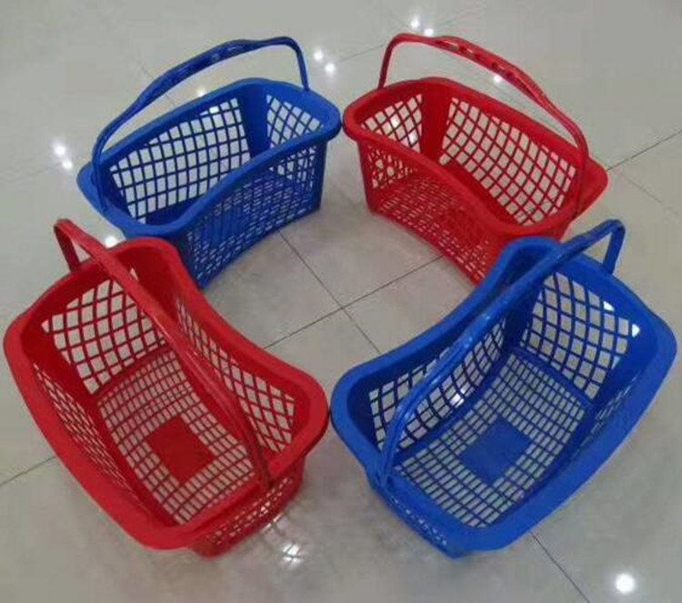 New Design Round Single Handle Beautiful Plastic Shopping Basket