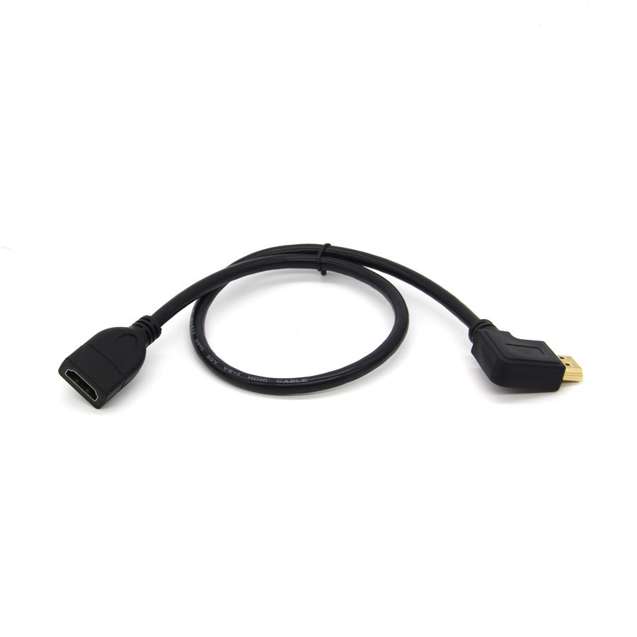 Right Angle 90 Degree HDMI Male to Female Extension Cable