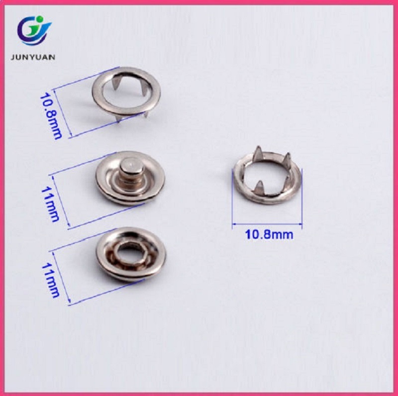 Free Sample Nickel Free Plating Painting Prong Brass Ring Snap Buttons