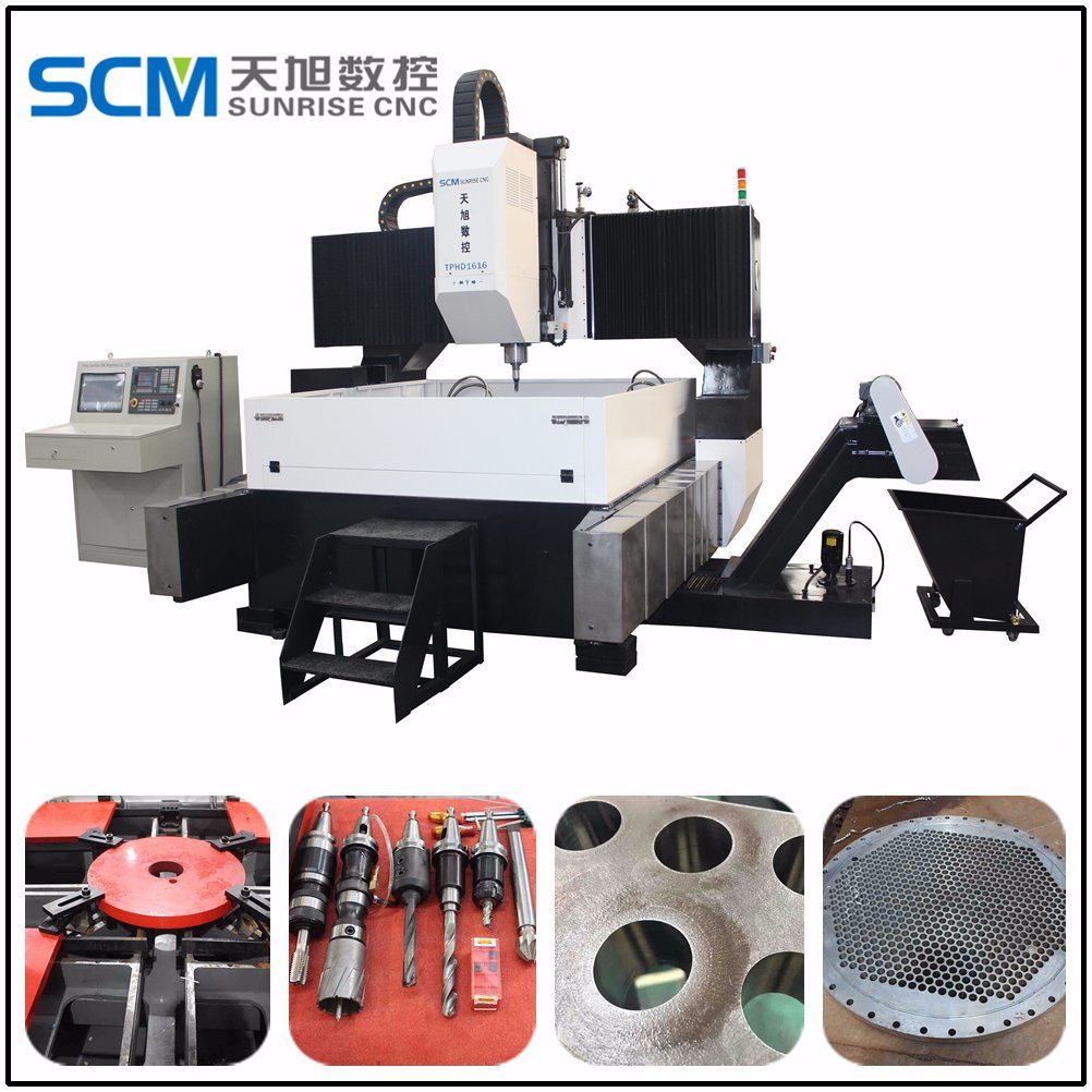 High Speed CNC Drilling Machine for Steel Plates Tube Sheets