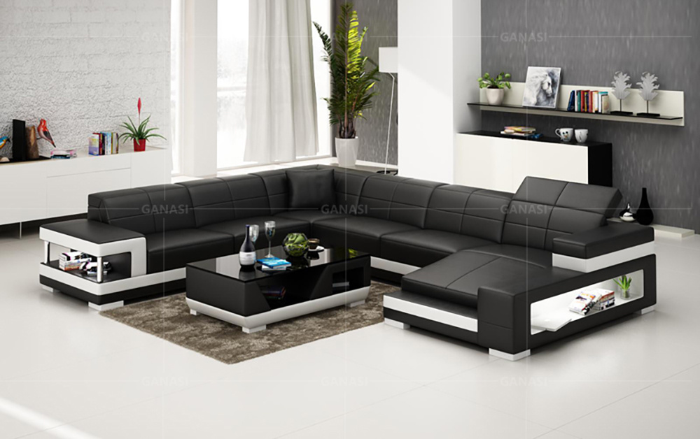 Popular Sectional Fabric/Leather Sofa Modern Office Sofa Design