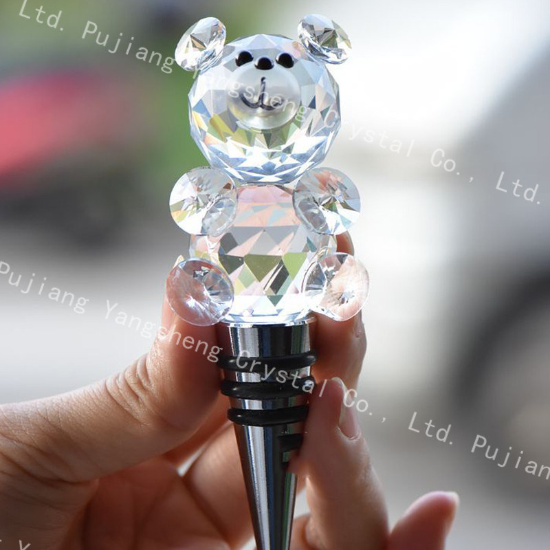 Little Bear Engraved Crystal Bottle Stopper for Wine Wine Bottle Plug