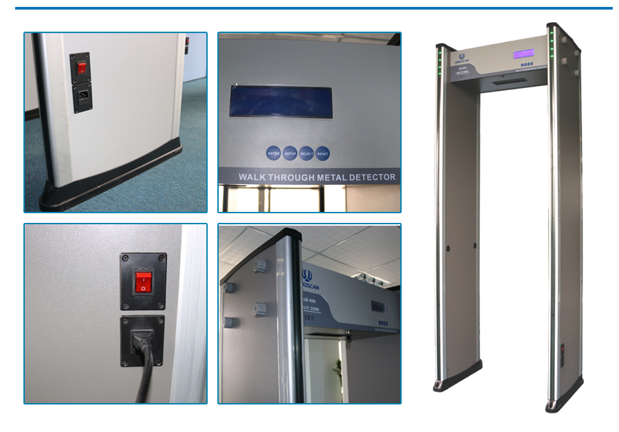 Network Function Ub600 18 Zones Airport Court Security Equipment Archway Walk Through Metal Detector