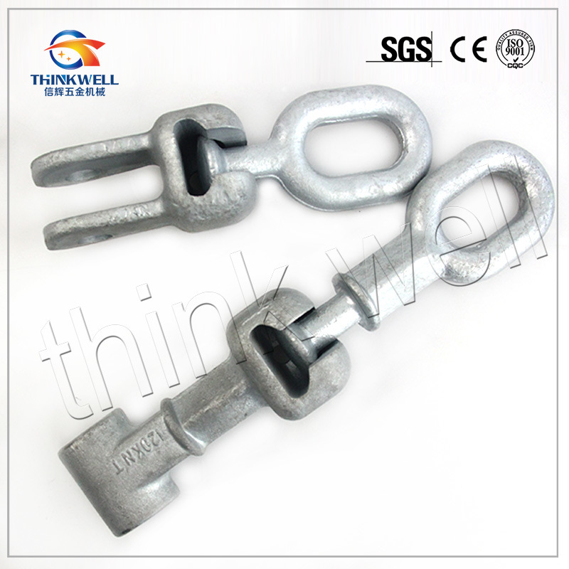 Forged Poleline Hardware Galvanized 160kn Socket Clevis