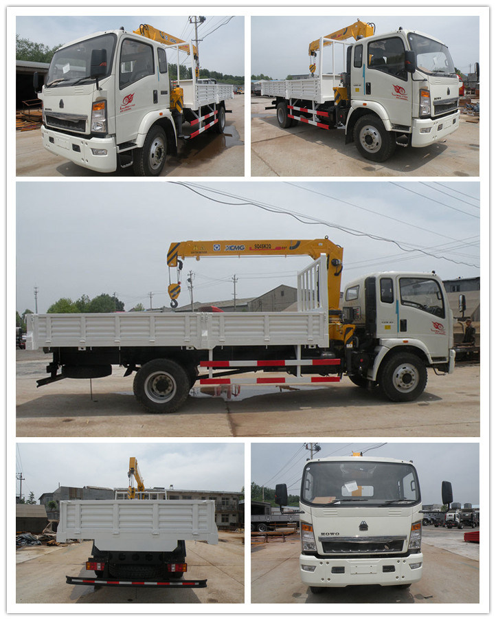 SINOTRUK HOWO Light 4X2 Truck Crane Lifting Truck Boom Truck