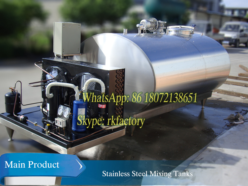 5t Stainless Steel Cooling Tank for Farm Milk (cooling from 35 to 4degree, 2 hours time needed)