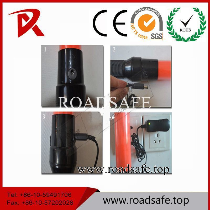 Torch Light Alarming Flashing Traffic Baton 54cm Traffic Wand