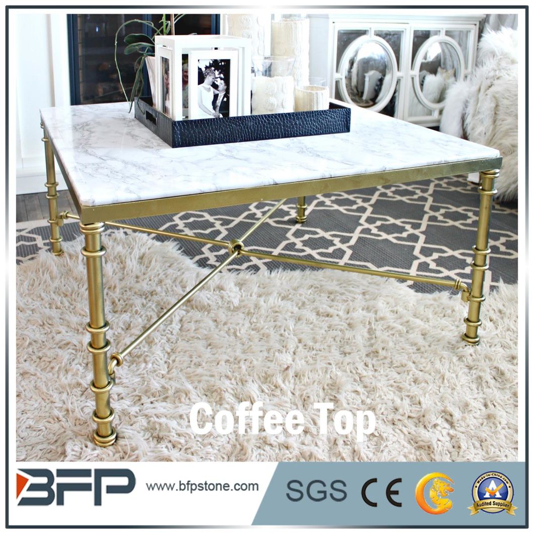 Popular European Style White Marble Coffee Tables for Dinnig Room