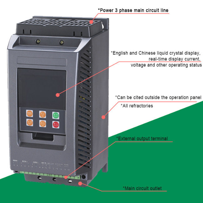 Professional Manufacturer AC 380V From 15kw to 630kw Three Phase Motor Soft Starter for Water Pump (Wsrt3018)