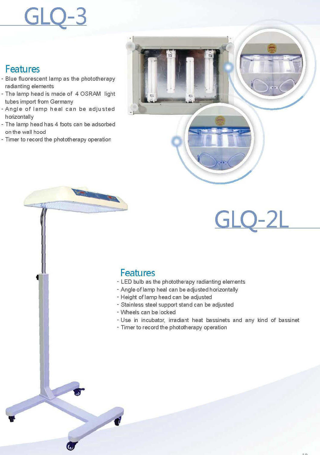 Infant Bilirubin Phototherapy Equipment (LED infant phototherapy unit) Glq-2L Baby Equipment