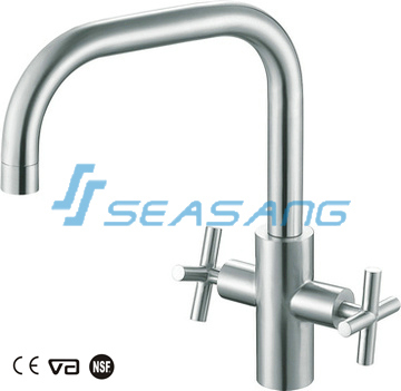 Stainless Steel Double Handle Mixer for Kitchen Sink and Bar